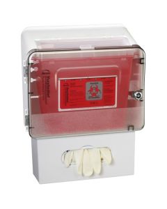 Sharps Container - 5 Quart Wall Cabinet & Glove Holder