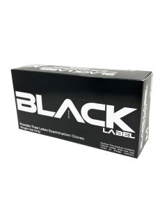 Black Label Latex Powder Free Exam Gloves