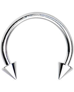 16G Stainless Steel Circular Barbell with Cones - Internally Threaded Jewlery