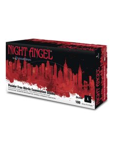 Adenna's Night Angel Black Nitrile Powder Free Exam Gloves