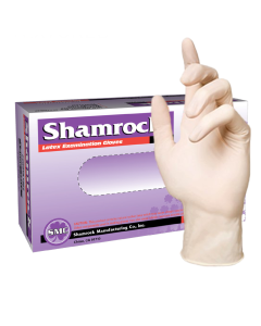 Shamrock 10000 Series Ivory Latex Powder Free Exam Gloves