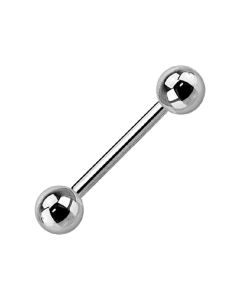 14G Stainless Steel Straight Barbell - Internally Threaded Jewlery