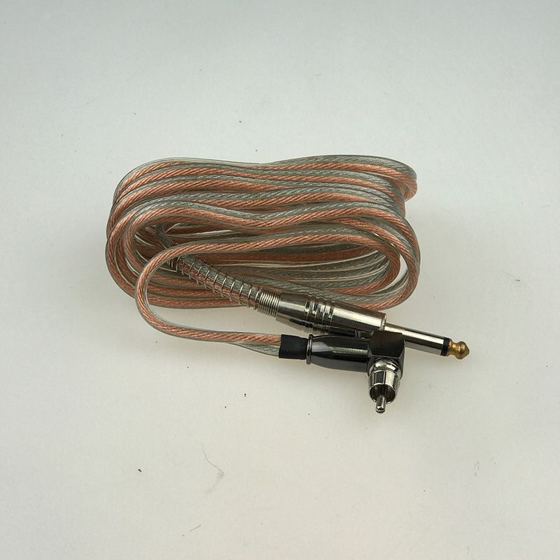 Silicone Gold/Clear RCA Cord - Right Angle