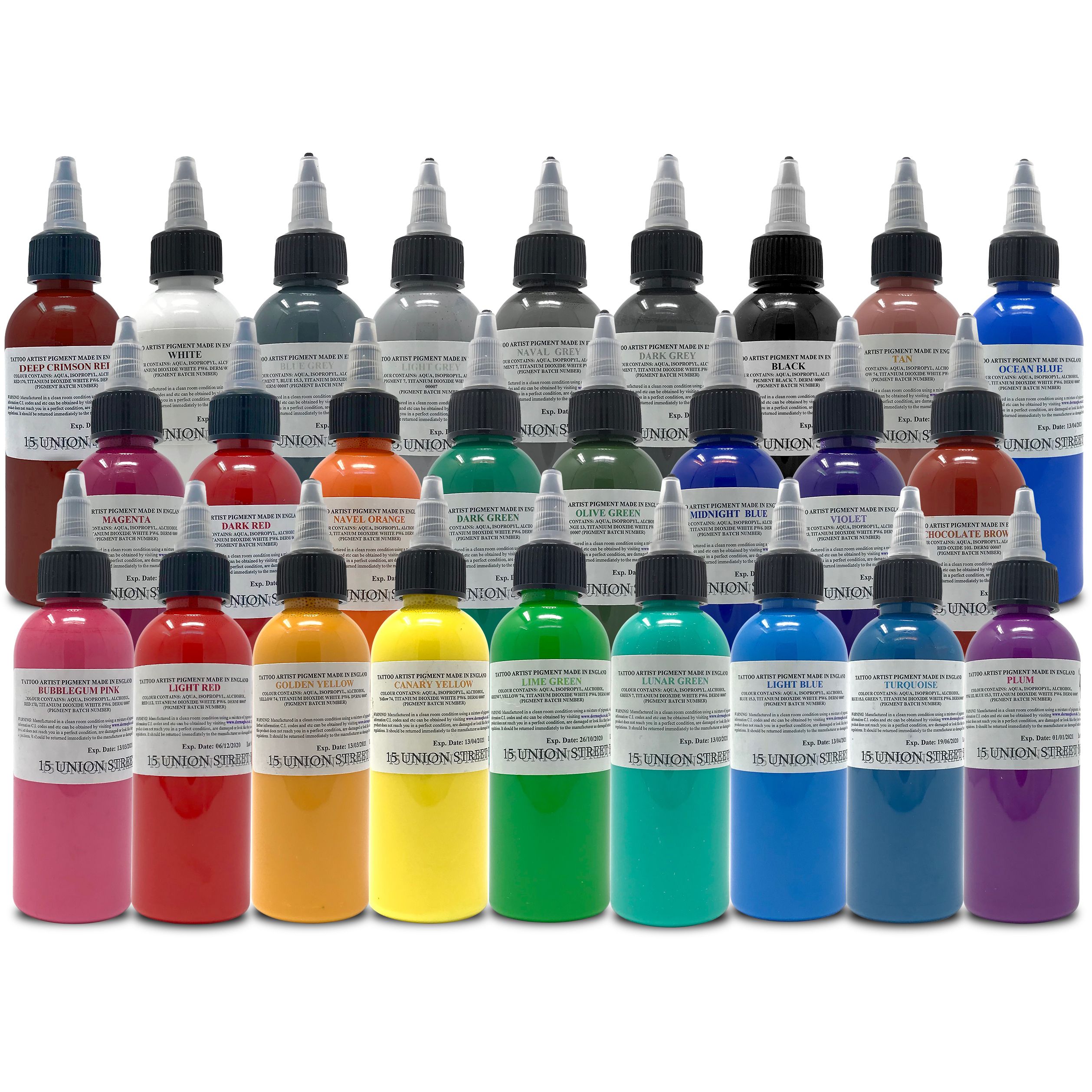 100ml (3.33oz) Individual Bottles - Dermaglo Ink