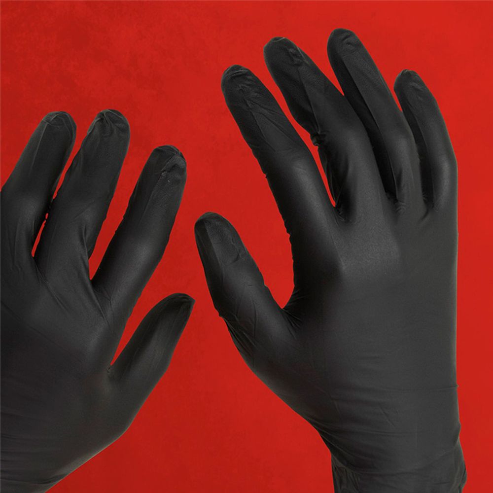 Adenna's Night Angel Black Nitrile Powder Free Exam Gloves