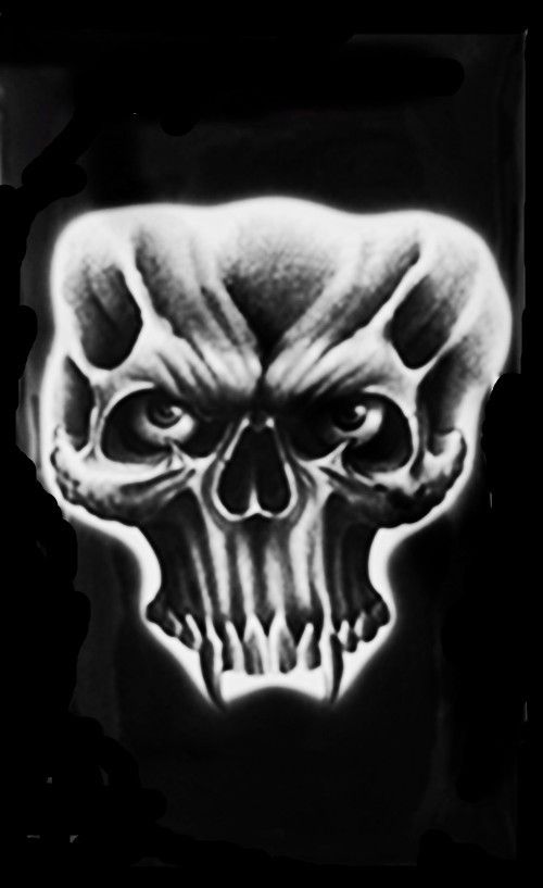 Stainless Steel Tattoo Arm Rest Designed By Chente - Skull