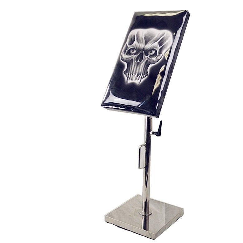 Stainless Steel Tattoo Arm Rest Designed By Chente - Skull