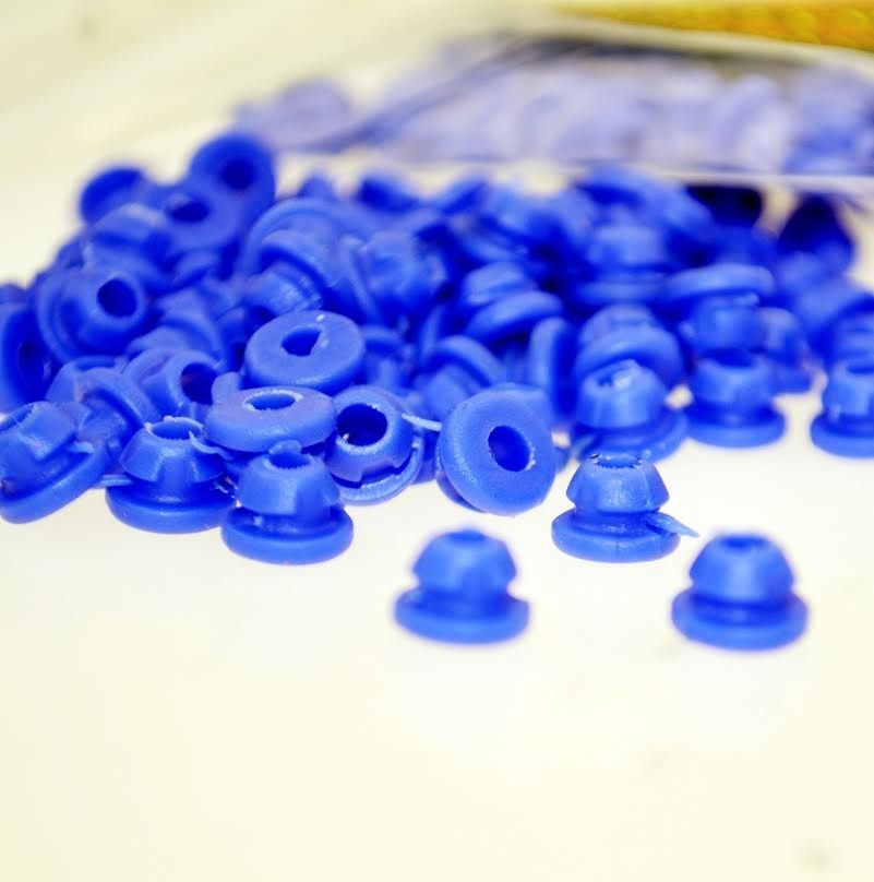Baffle Rubber Nipple - Blue