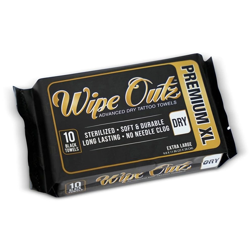 Wipe Outz Dry Sterilized Tattoo Wipes X-Large